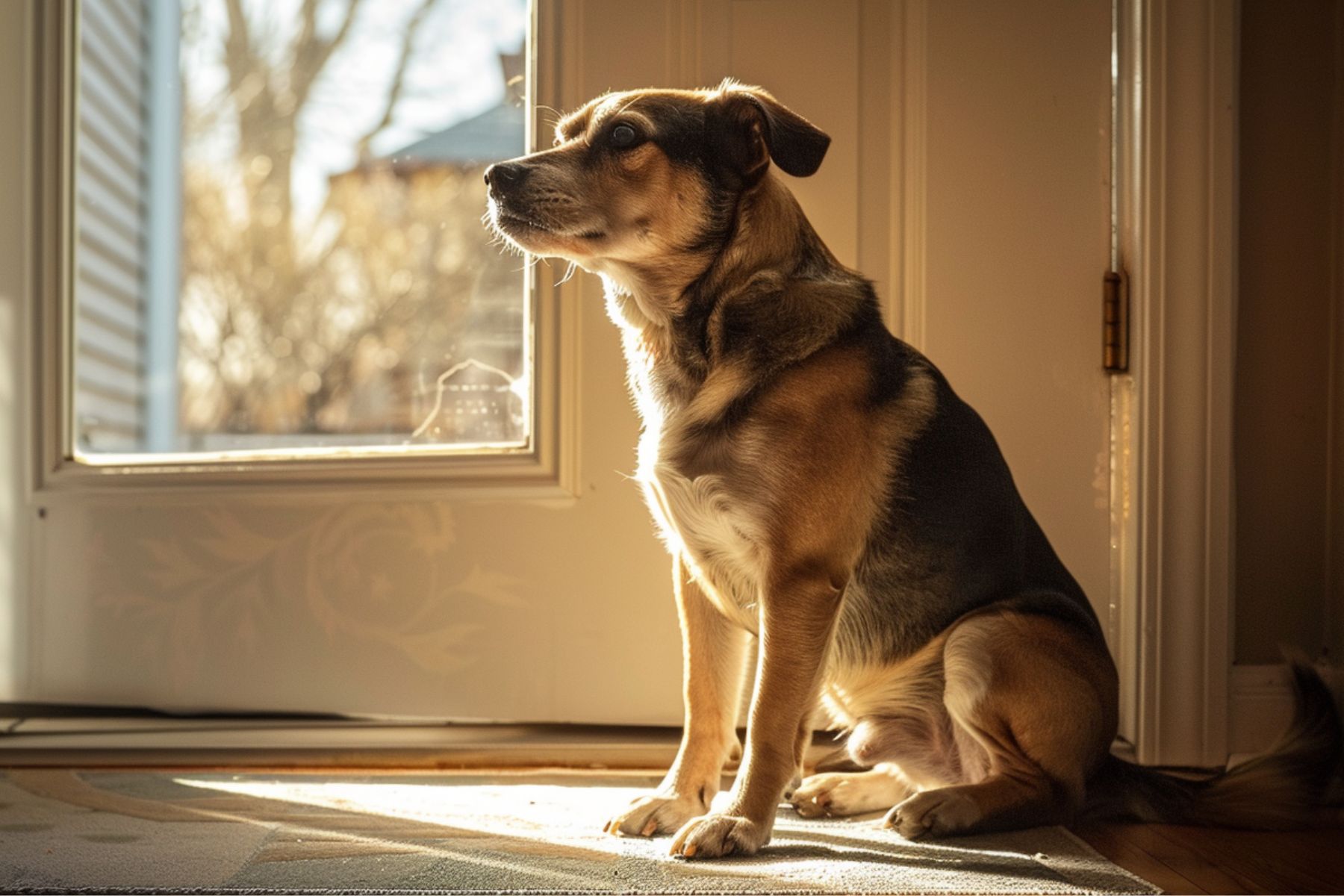 Un chien qui stresse parce qu'il reste seul