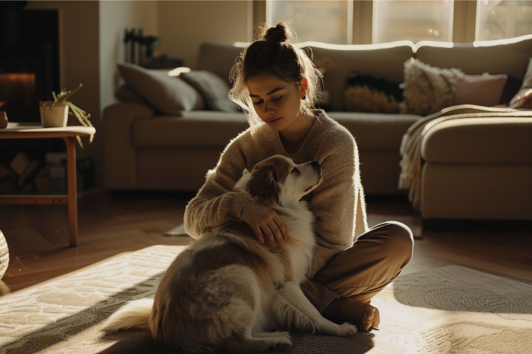 Un moment de tendresse avec un chien
