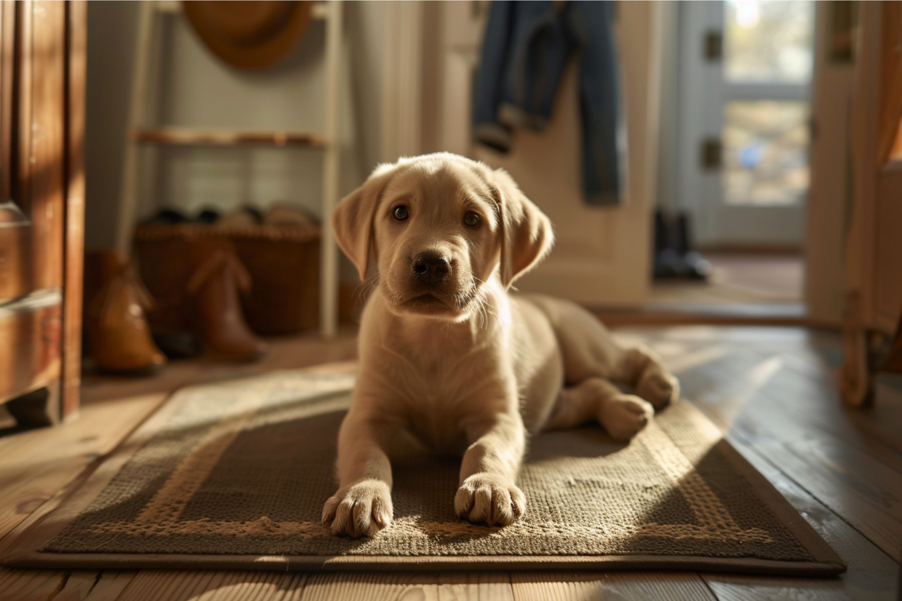 Apprendre la gestion du calme permet au chiot de mieux contrôler d'éventuels pipis d'émotions